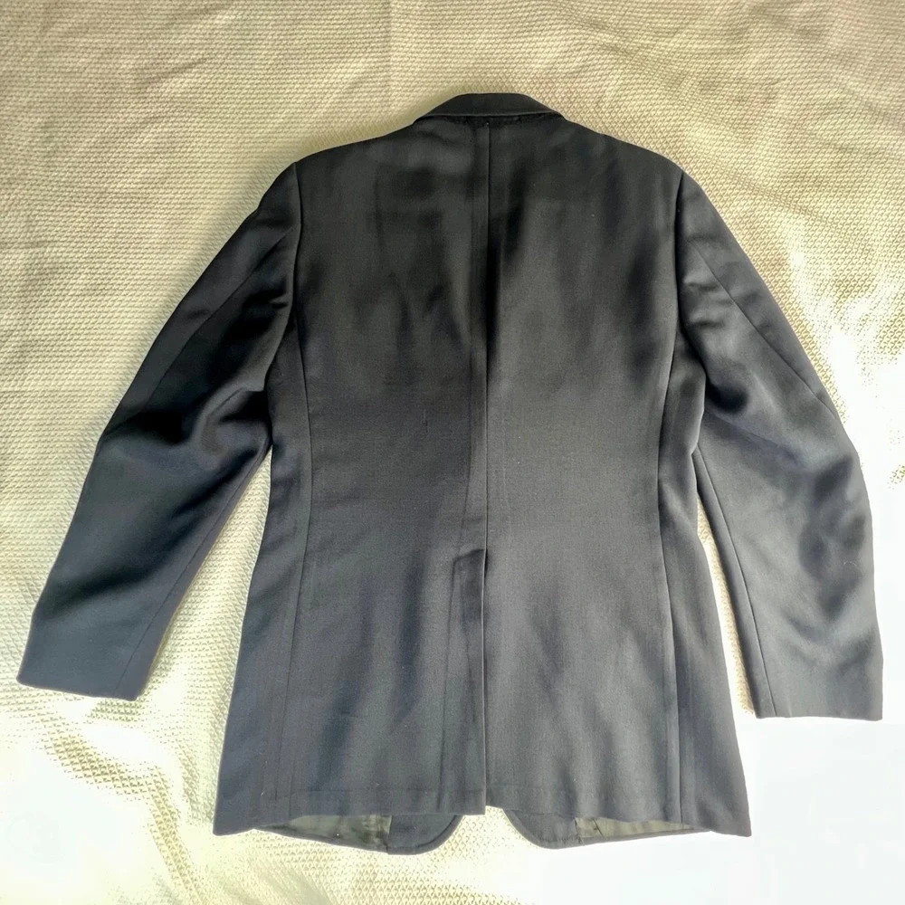 Stanley Blacker LS Ayres Indiana Mens Navy Gold Button Blazer Sport‎ Coat Jacket